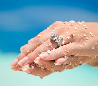 hands on beach