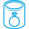 Foaming Jewelry cleaner cap with ring clipart