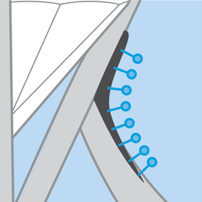 Clipart of surfactant attaching to debris