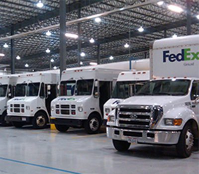 FedEx delivery trucks