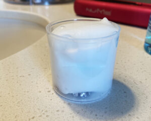 Delaney-photo_Foam - The Kingswood Company jewelry with foam in the foaming jewelry cleaner cap from the kingswood company