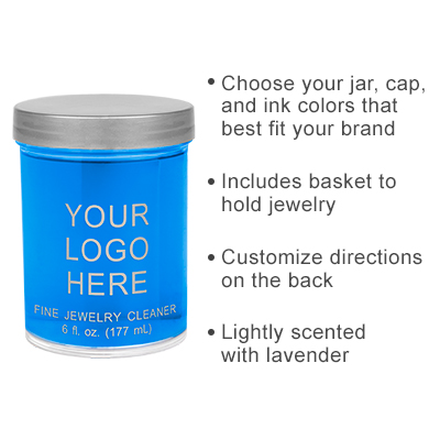 Custom jewelry cleaner jar