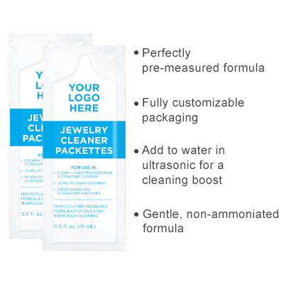 Private-label jewelry cleaner packette