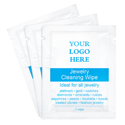 Jewelry cleaning wipe