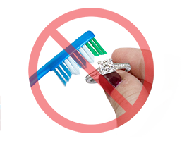 Do not use a toothbrush to clean jewelry