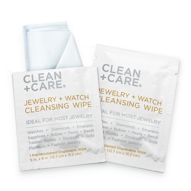 Clean + Care jewelry wipes